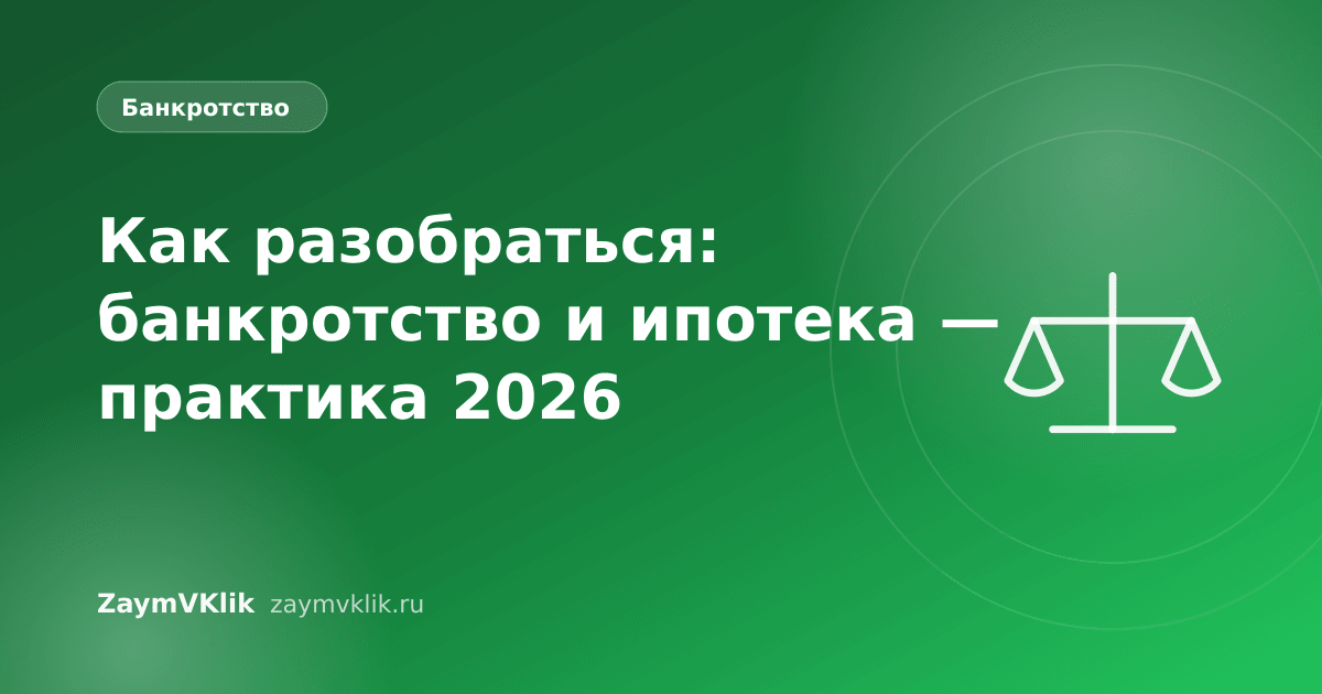 Как разобраться: банкротство и ипотека — практика 2026