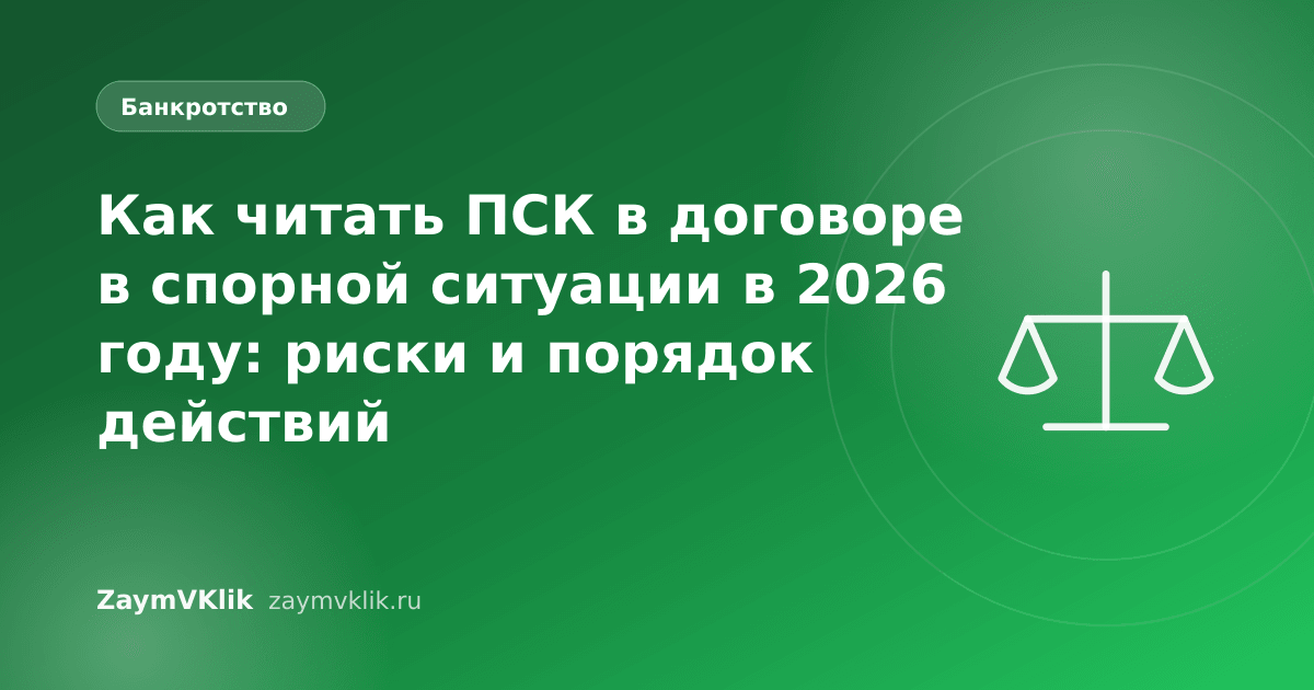 Как читать ПСК в договоре в спорной ситуации в 2026 году: риски и порядок действий