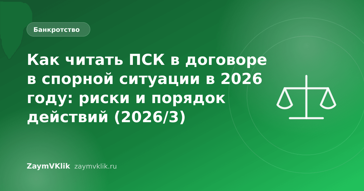 Как читать ПСК в договоре в спорной ситуации в 2026 году: риски и порядок действий (2026/3)