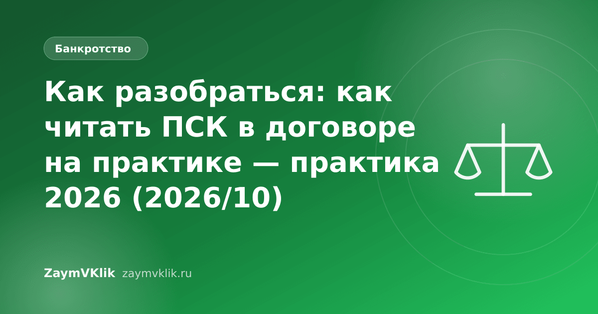 Как разобраться: как читать ПСК в договоре на практике — практика 2026 (2026/10)