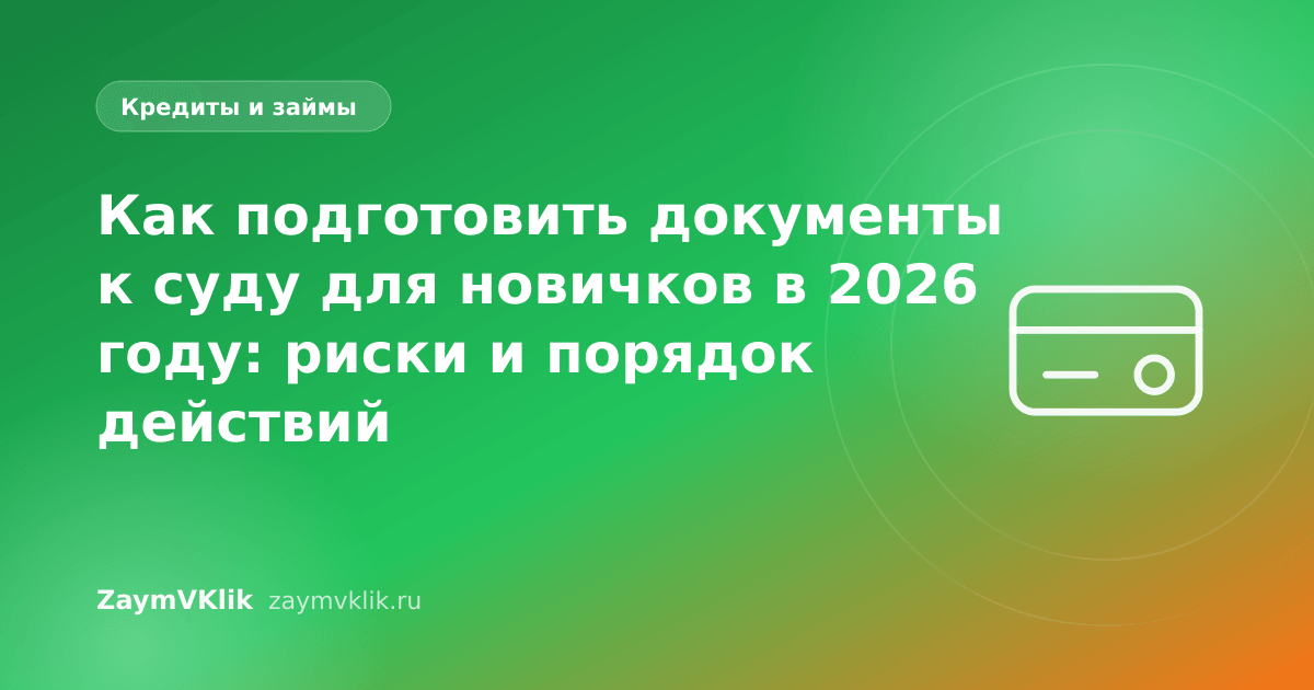Как подготовить документы к суду для новичков в 2026 году: риски и порядок действий