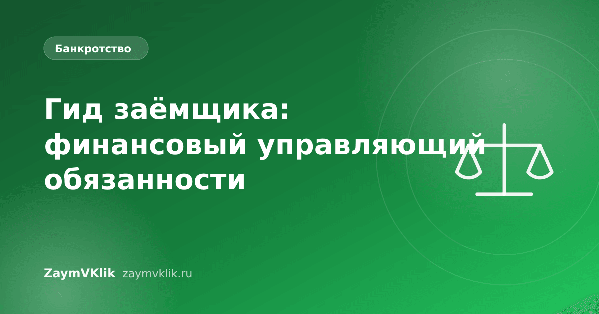 Гид заёмщика: финансовый управляющий обязанности