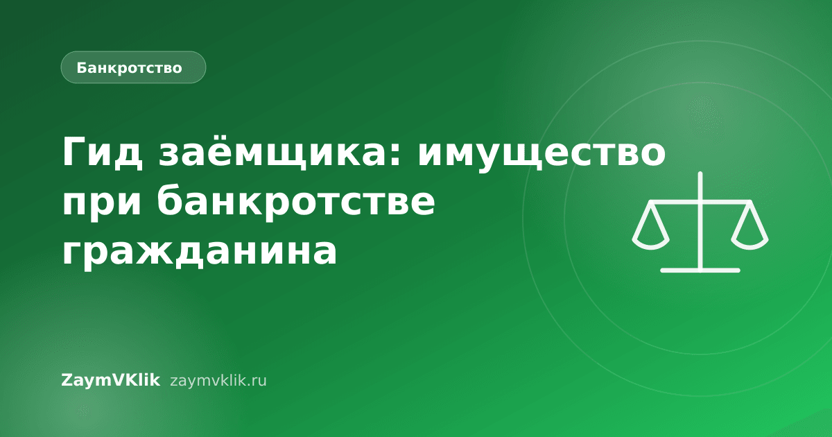 Гид заёмщика: имущество при банкротстве гражданина