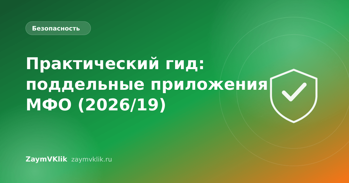 Практический гид: поддельные приложения МФО (2026/19)