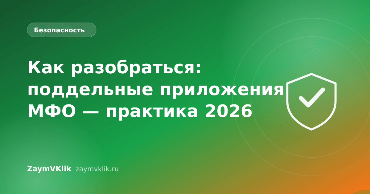 Как разобраться: поддельные приложения МФО — практика 2026