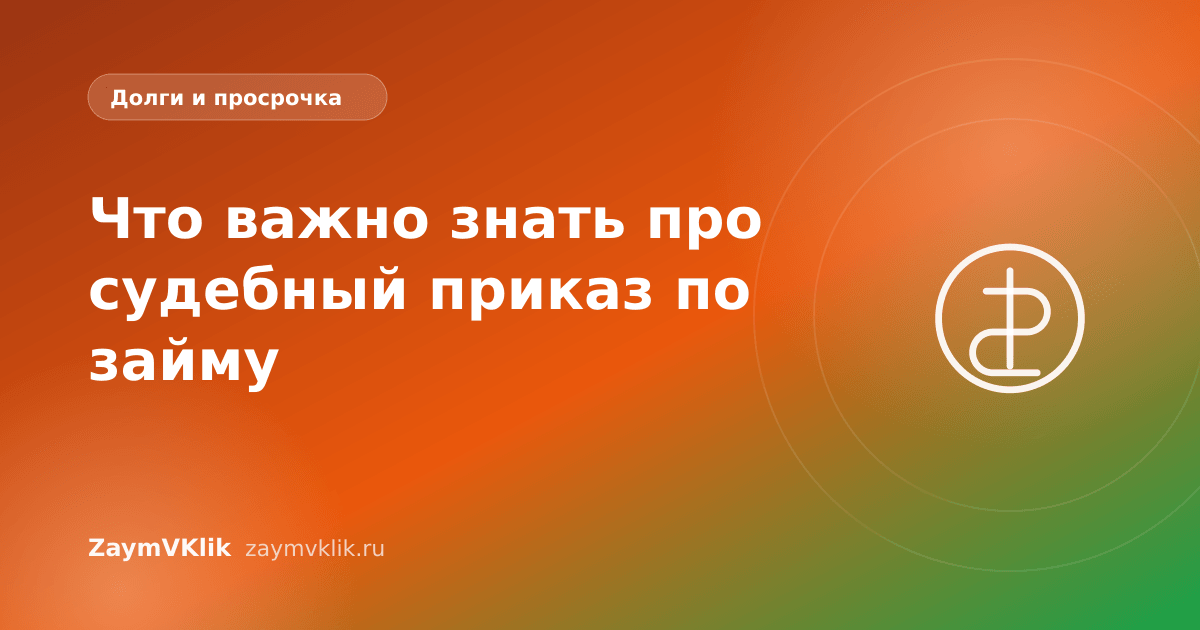 Что важно знать про судебный приказ по займу